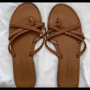 American Eagle Brown Flip Flops Sandals